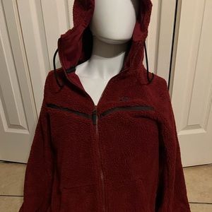 Nike Red Fur Tech Hoodie Sherpa *RARE*